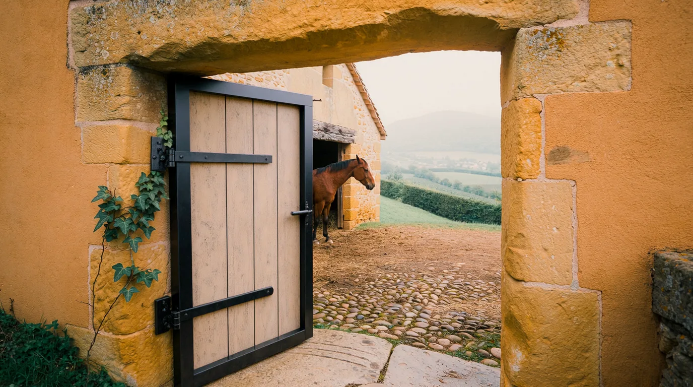 Entrée, Élevage de Chen, centre équestre à Le Chalon